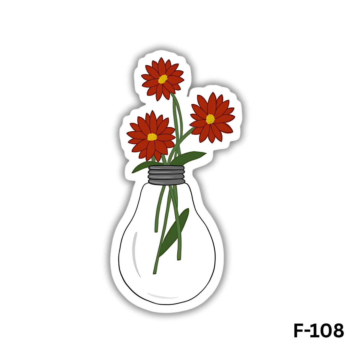 Flowers in lightbulb(F-108)