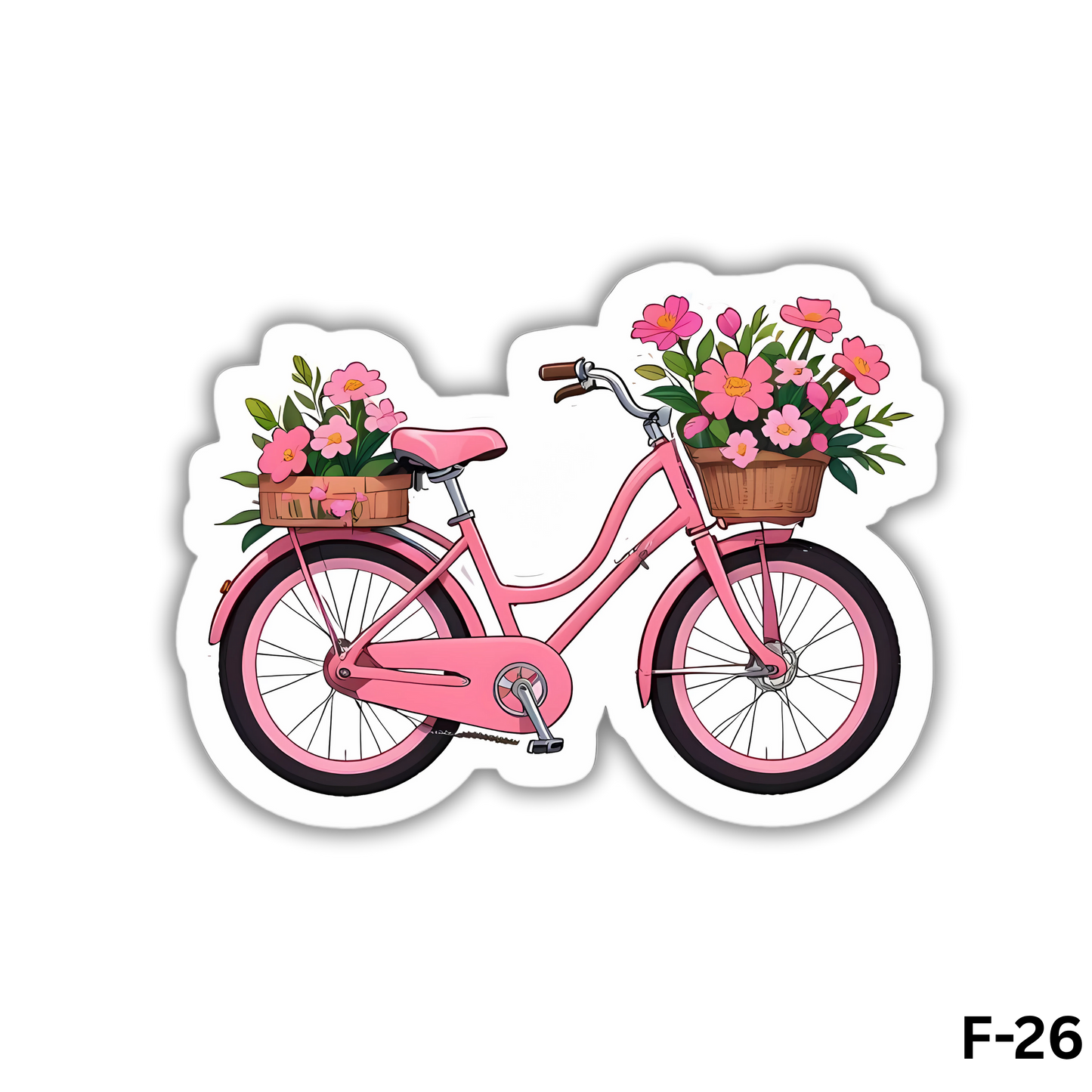 Bicycle with Pink Flowers(F-26)