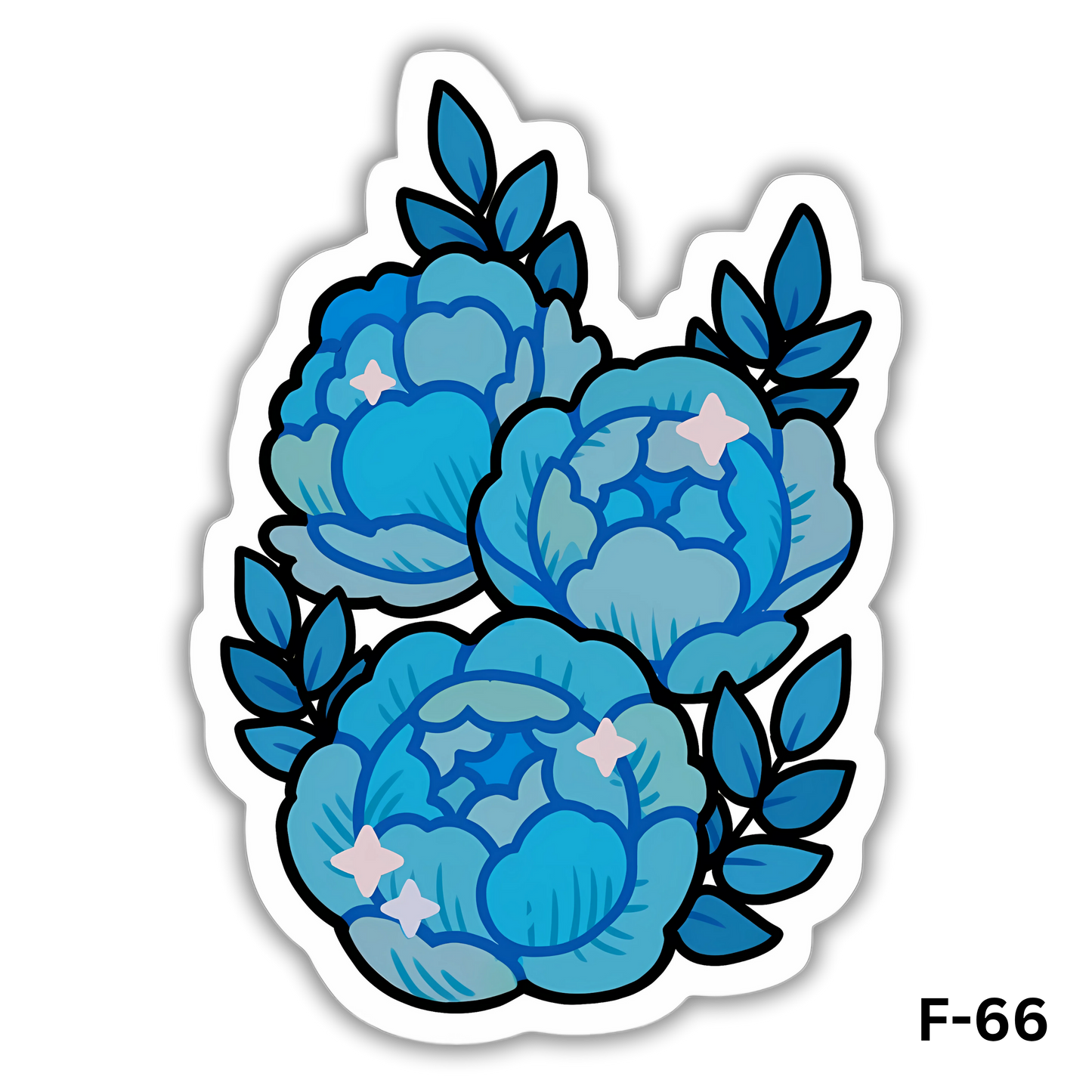 Blue Peonies(F-66)