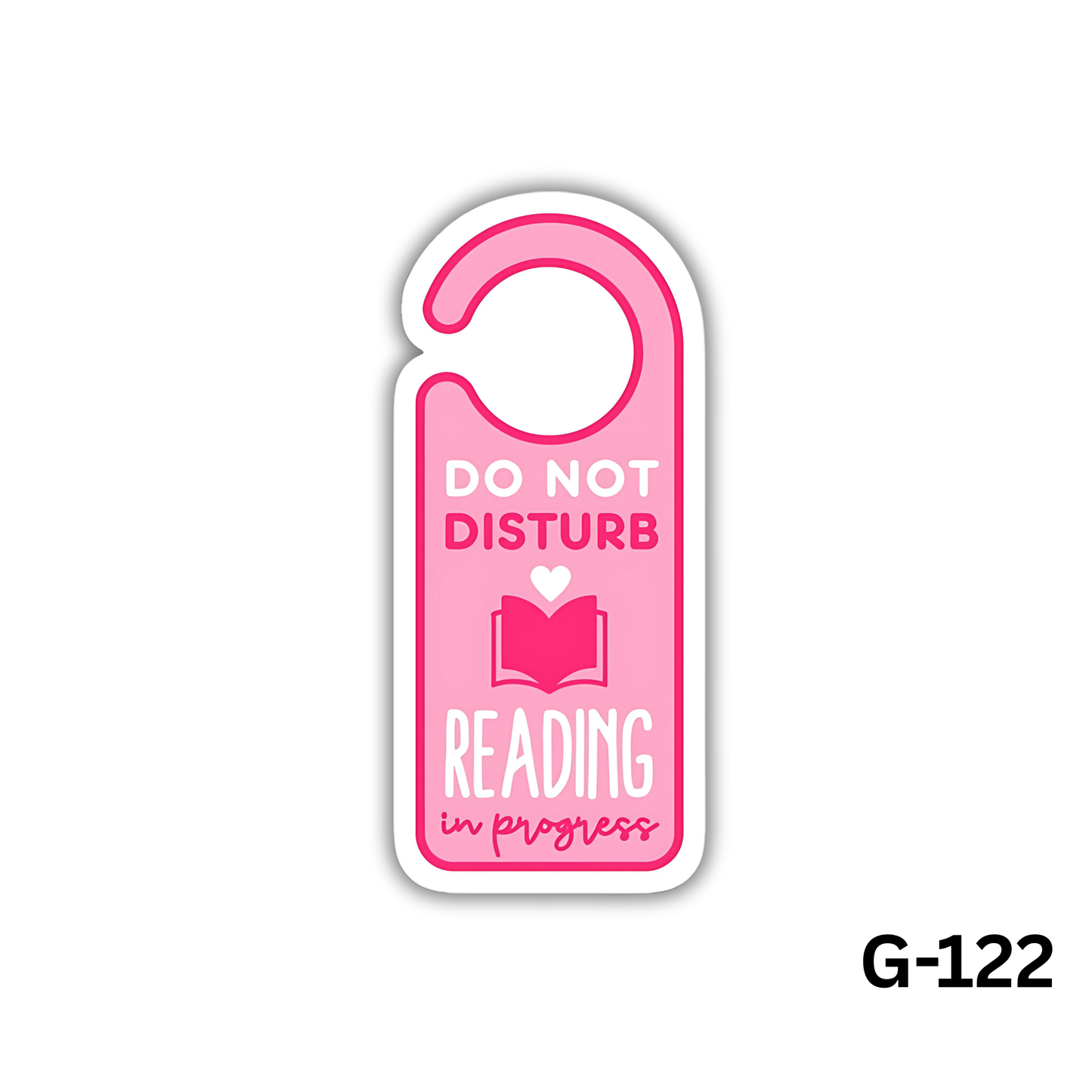 Do Not Disturb -Reading in Progress at pink door hanger(G-122)