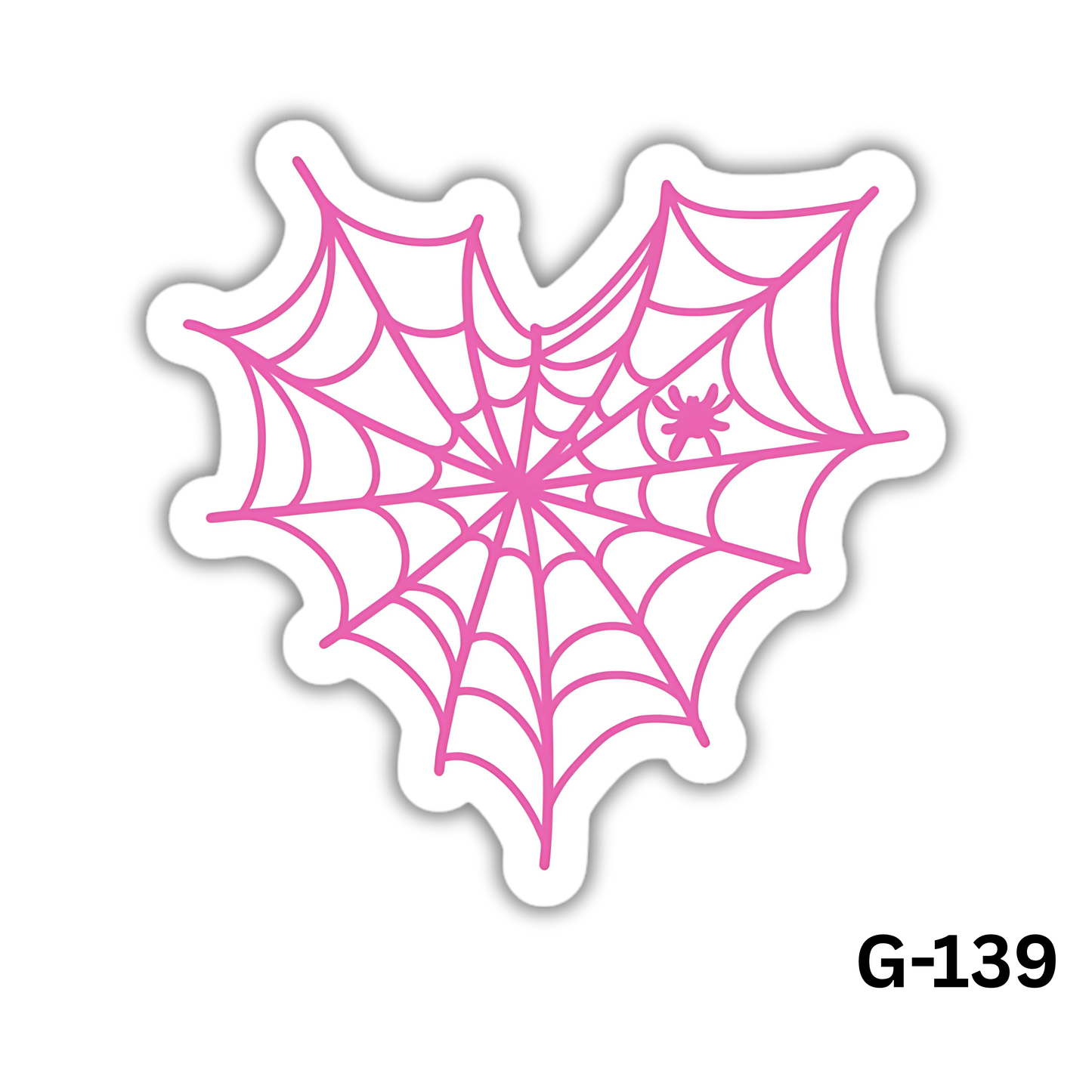 Pink Spiderweb Sticker(G-139)
