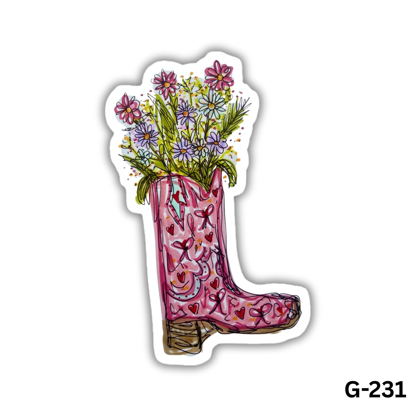 Flowers in Boots (G-231)