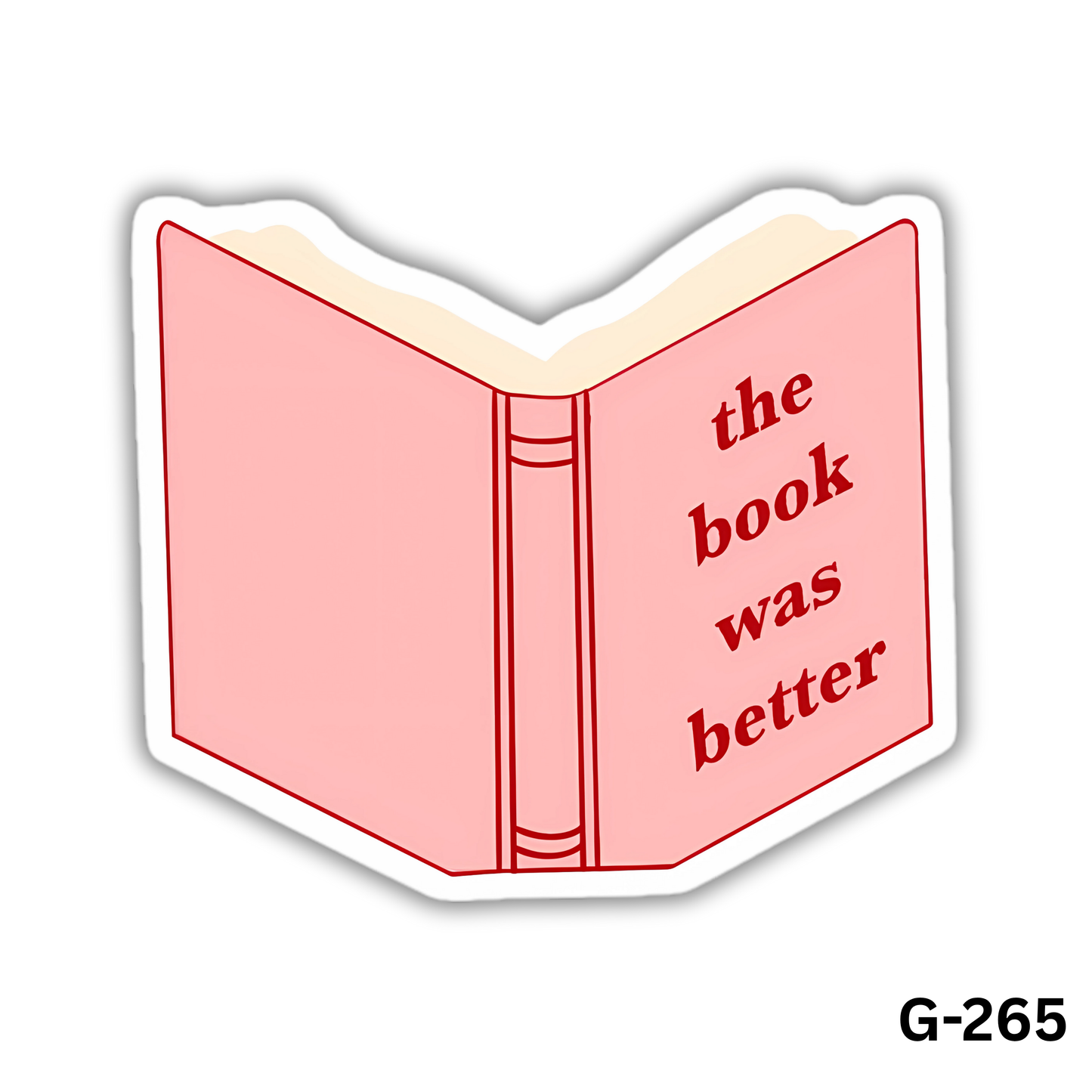 Pink Book Sticker (G-265)