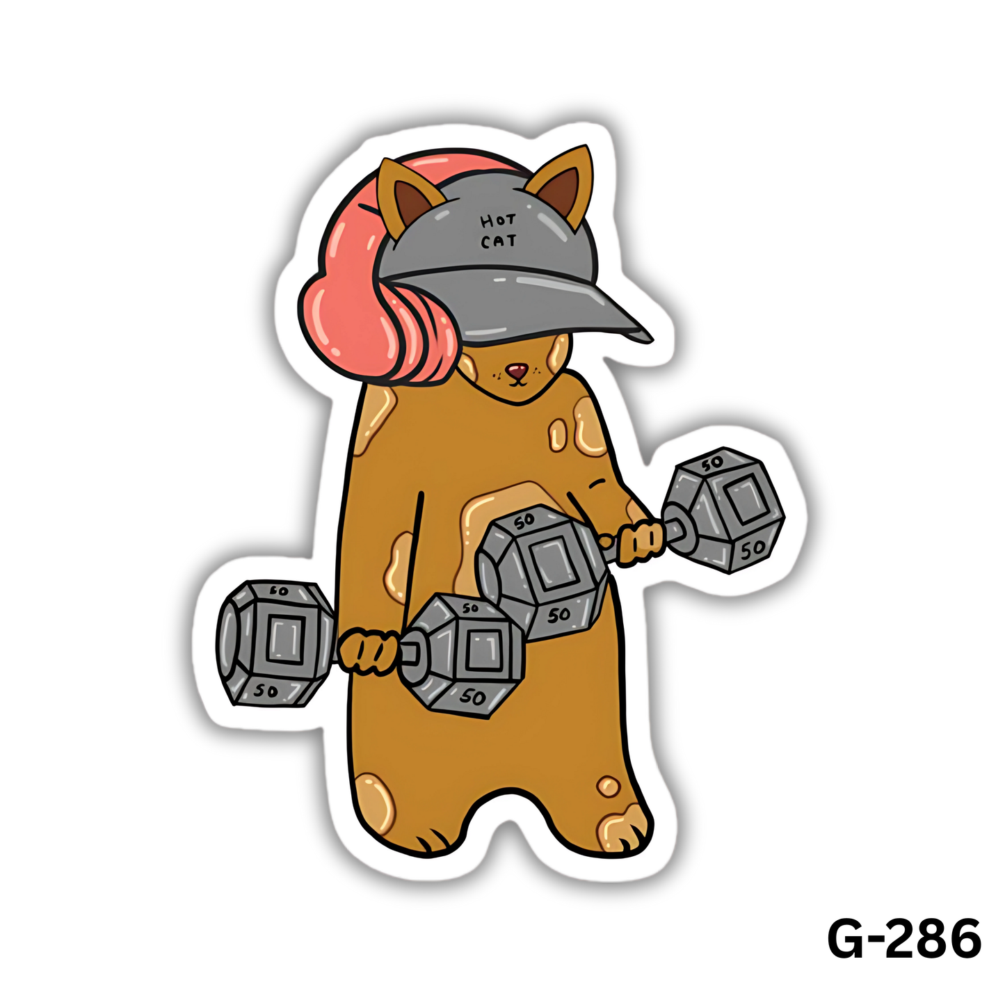 Bear holding dumbbells(G-286)