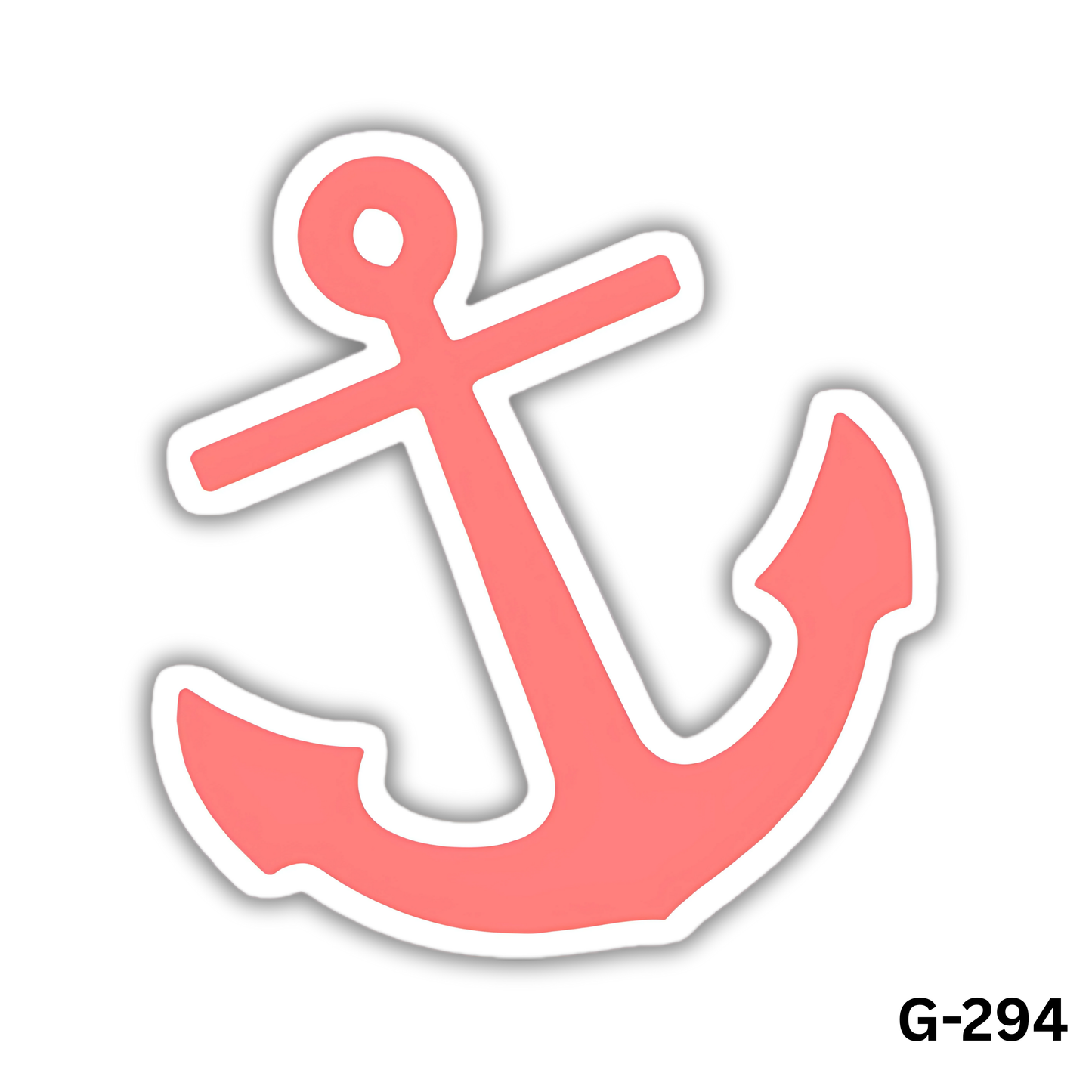 Pink Anchor Sticker (G-294)