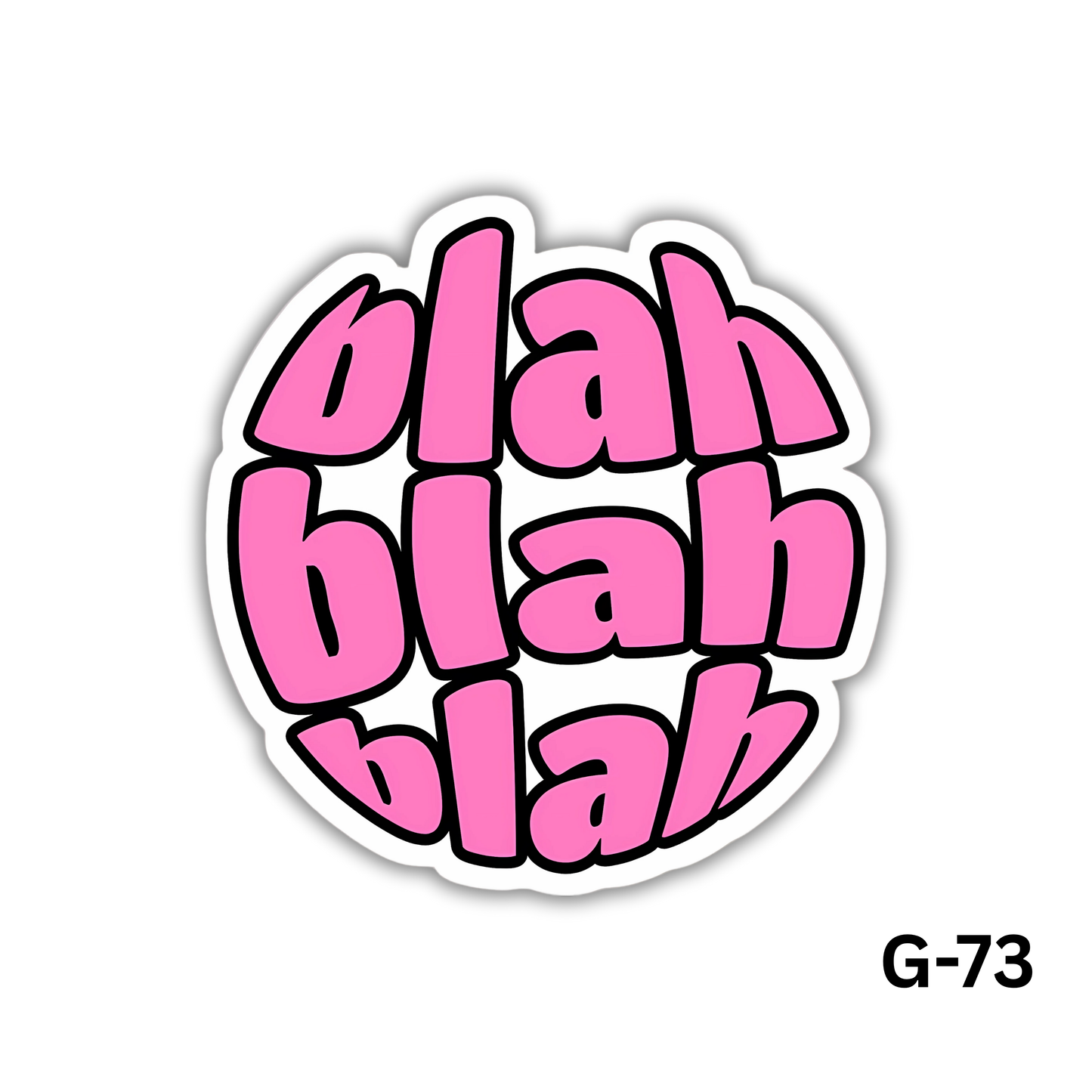 Pink Blah Blah Blah Sticker(G-73)