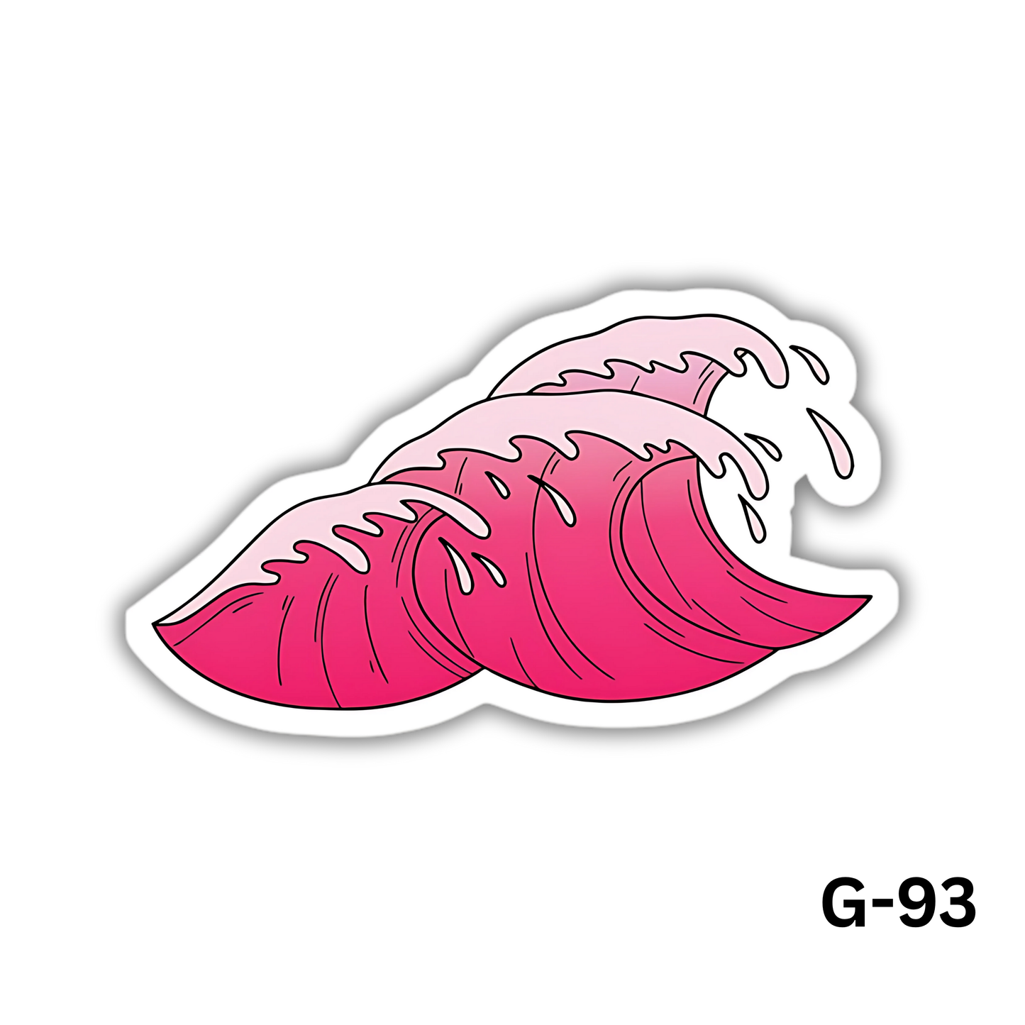 Pink Wave Sticker(G-93)