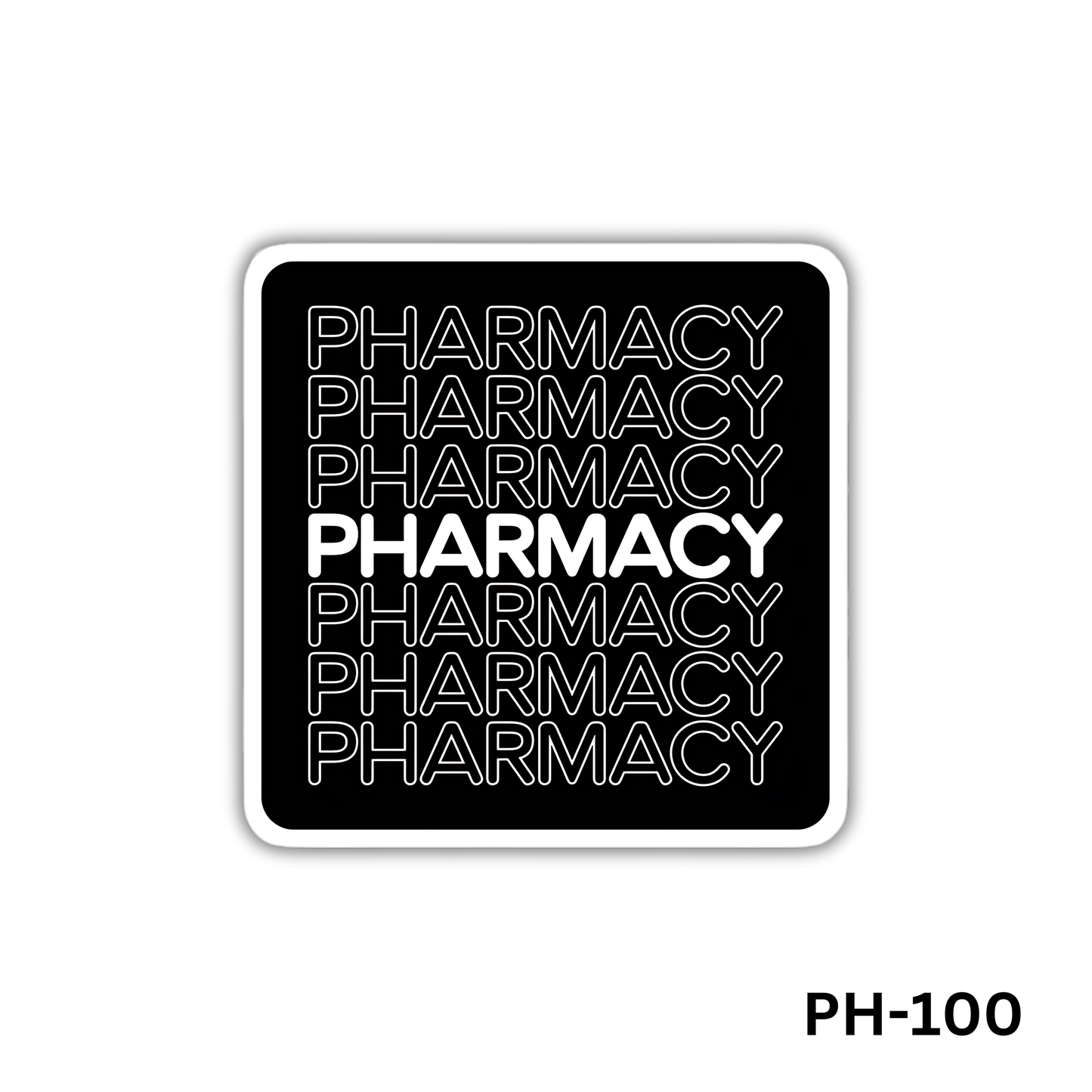 PHARMACY Black sticker(PH-100)