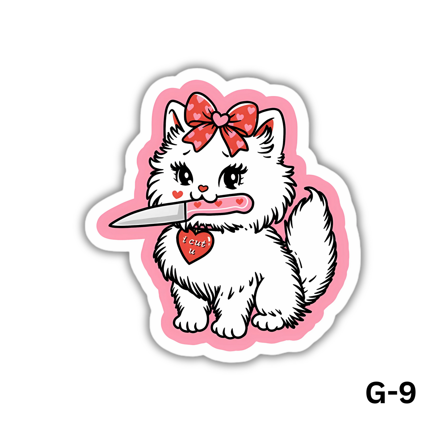 Sassy Kitty I Cut U Magnet (G-9)