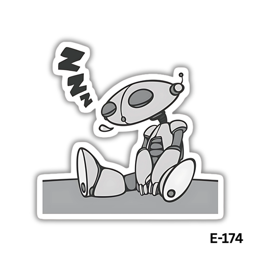 Sleeping Robot Sticker (E-174)