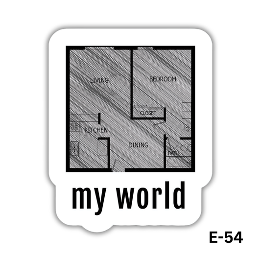 My World Floor Plan sticker(E-54)