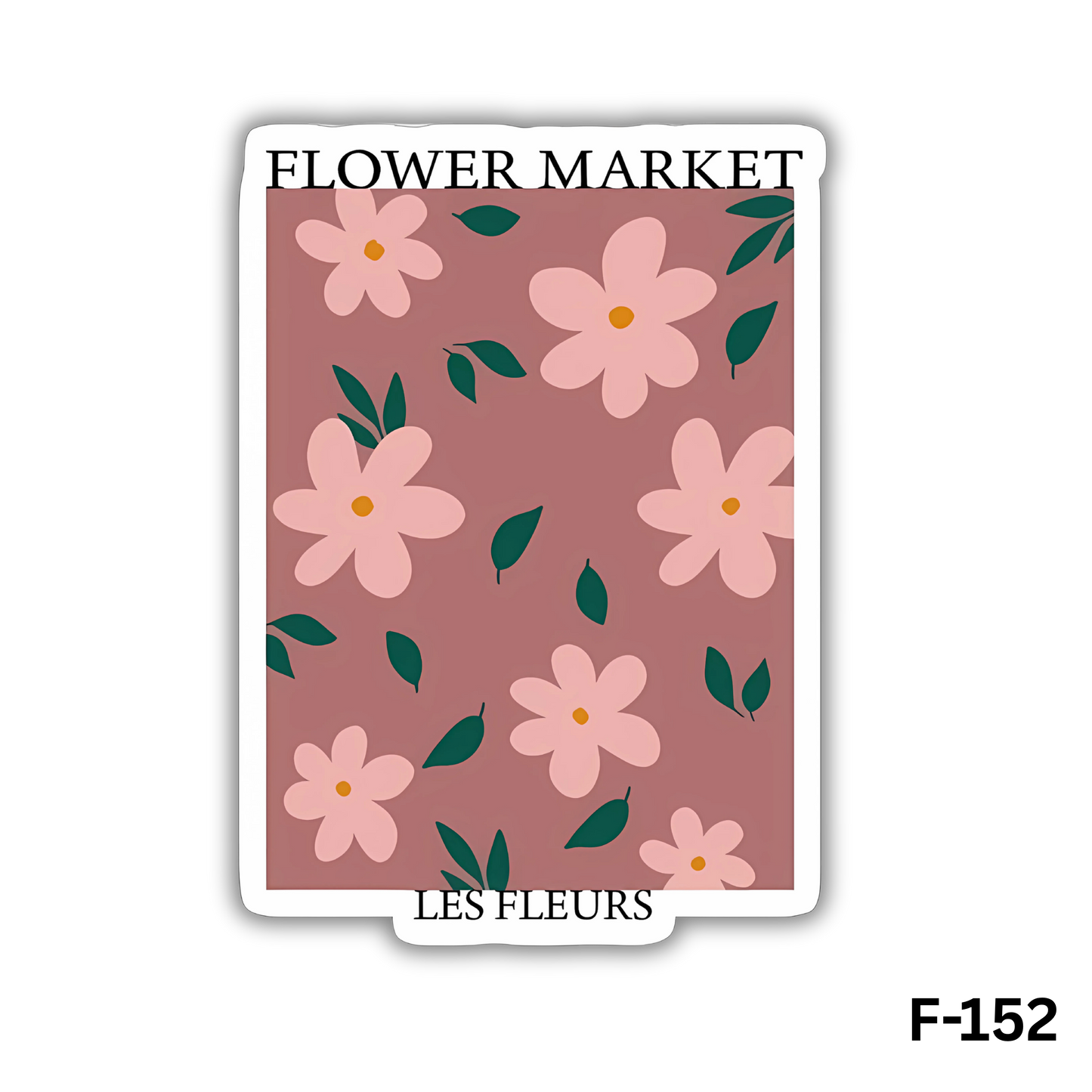 Abstract Flower Market sticker Illustration(F-152)