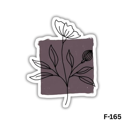 Minimalist Flower with Umber background(F-165)