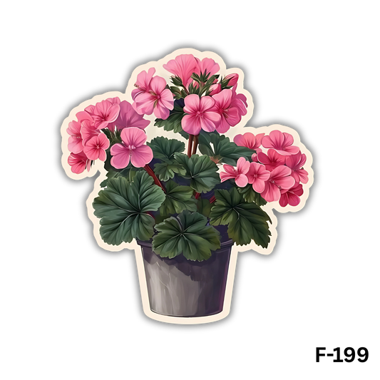 Pink Geranium Flowers(F-199)