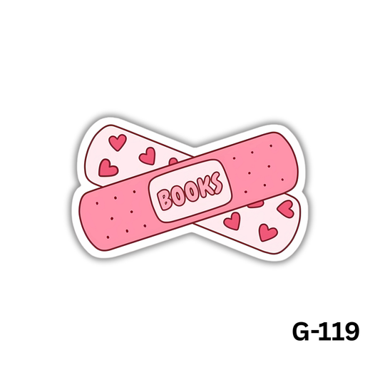Bookish Bandage Pink Books(G-119)