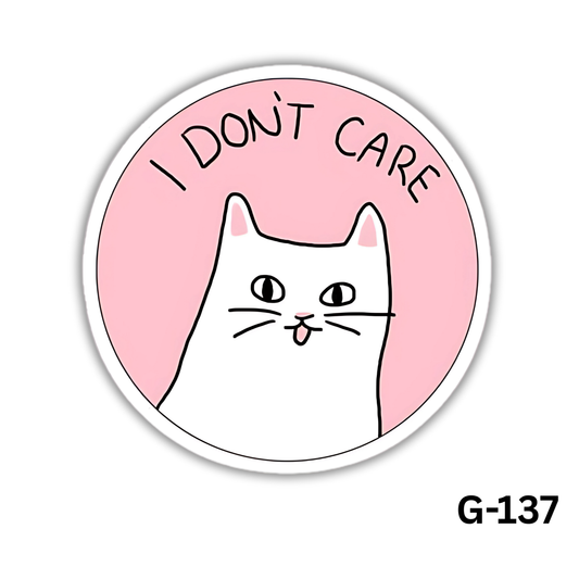 I Don't Care-Cat Sticker(G-137)