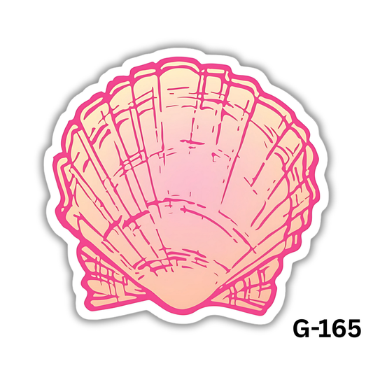 Pink Seashell Sticker(G-165)