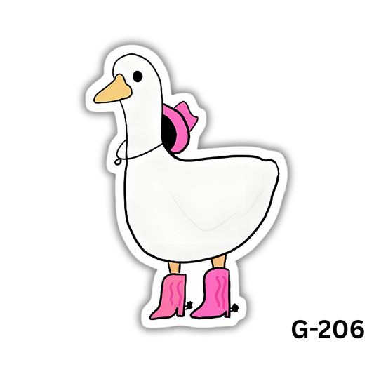 Cowgirl Duck Sticker (G-206)