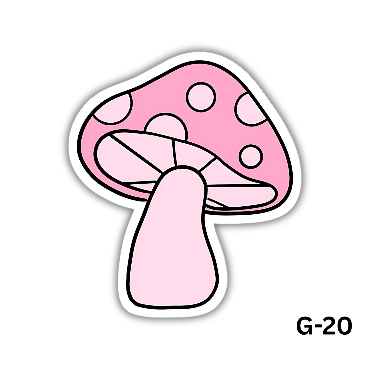 Pink Mushroom Sticker(G-20)