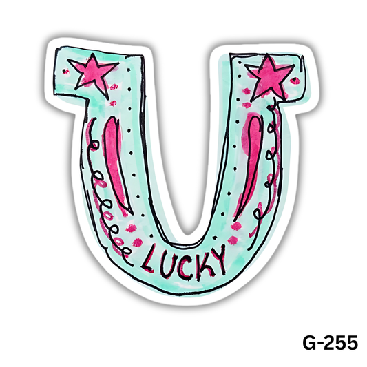 Lucky Horseshoe Sticker (G-255)