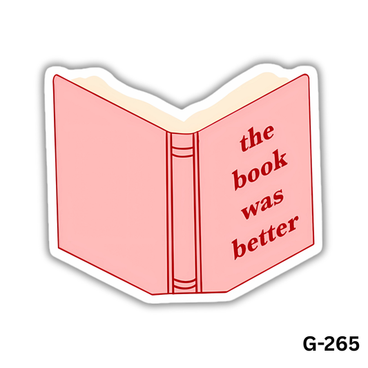Pink Book Sticker (G-265)