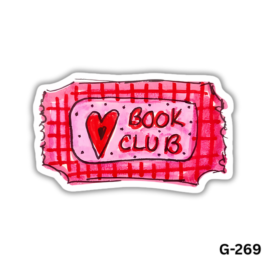 BOOK CLUB PINK STICKER (G-269)