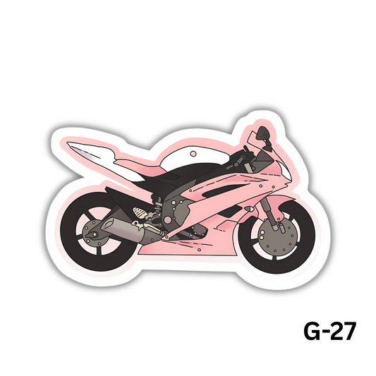 Pink Motorcycle Sticker(G-27)
