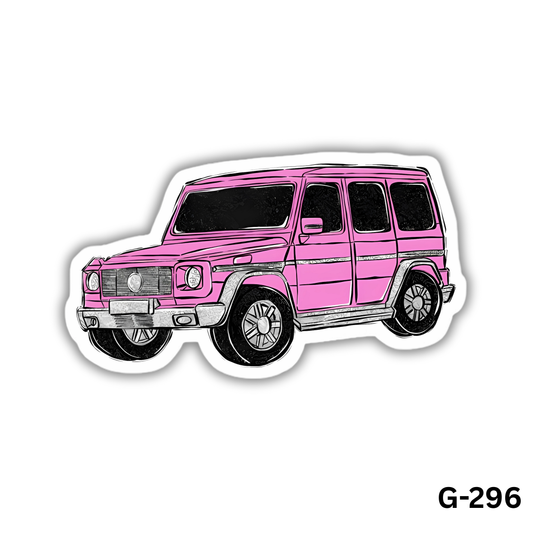 Pink Car Sticker (G-296)