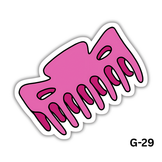 Pink Hair Clip Sticker(G-29)