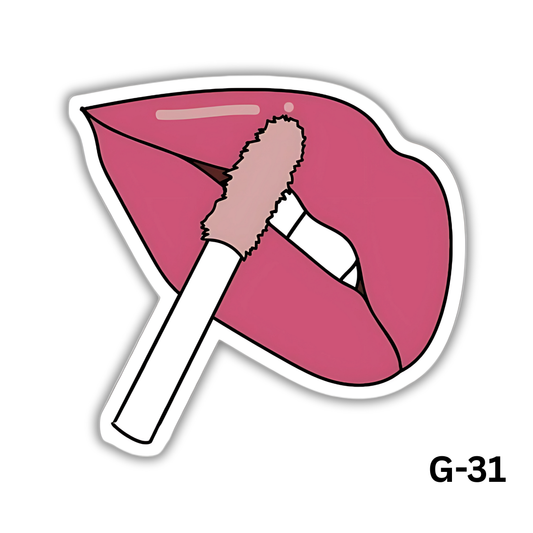 Pink Lipstick Sticker(G-31)