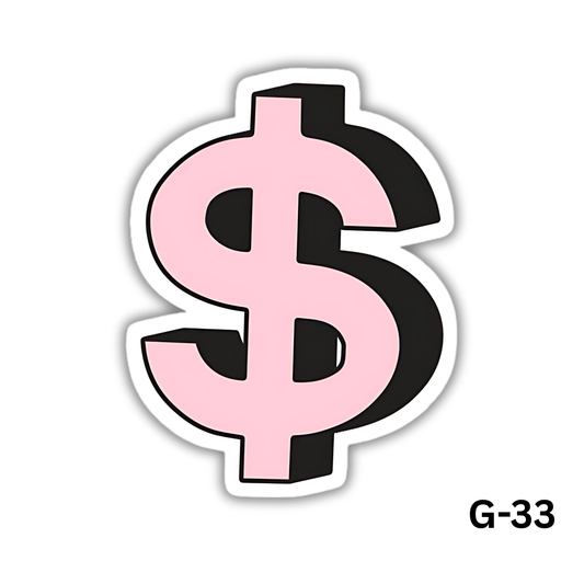 Pink Dollar Sign(G-33)