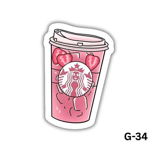 Starbucks Strawberry Sticker(G-34)