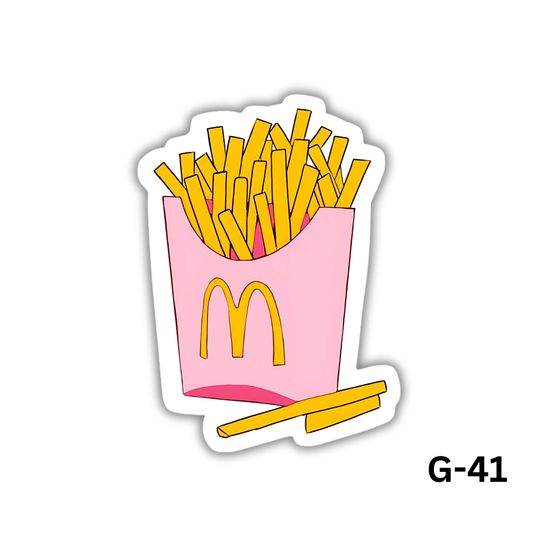 McDonald's French Fries in a Pink Bag Sticker(G-41)