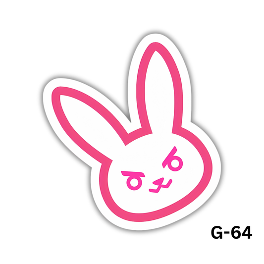 D-Va Bunny Logo Pink Sticker(G-64)