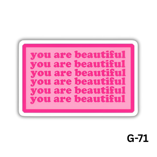 You Are Beautiful Pattern Sticker (G-71)