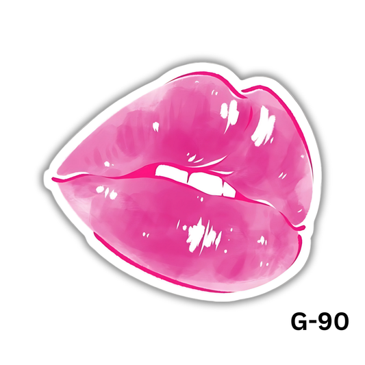 Glossy colored pink lips(G-90)