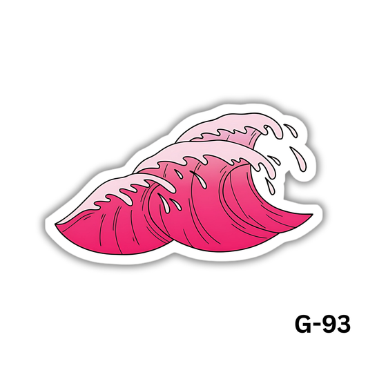 Pink Wave Sticker(G-93)