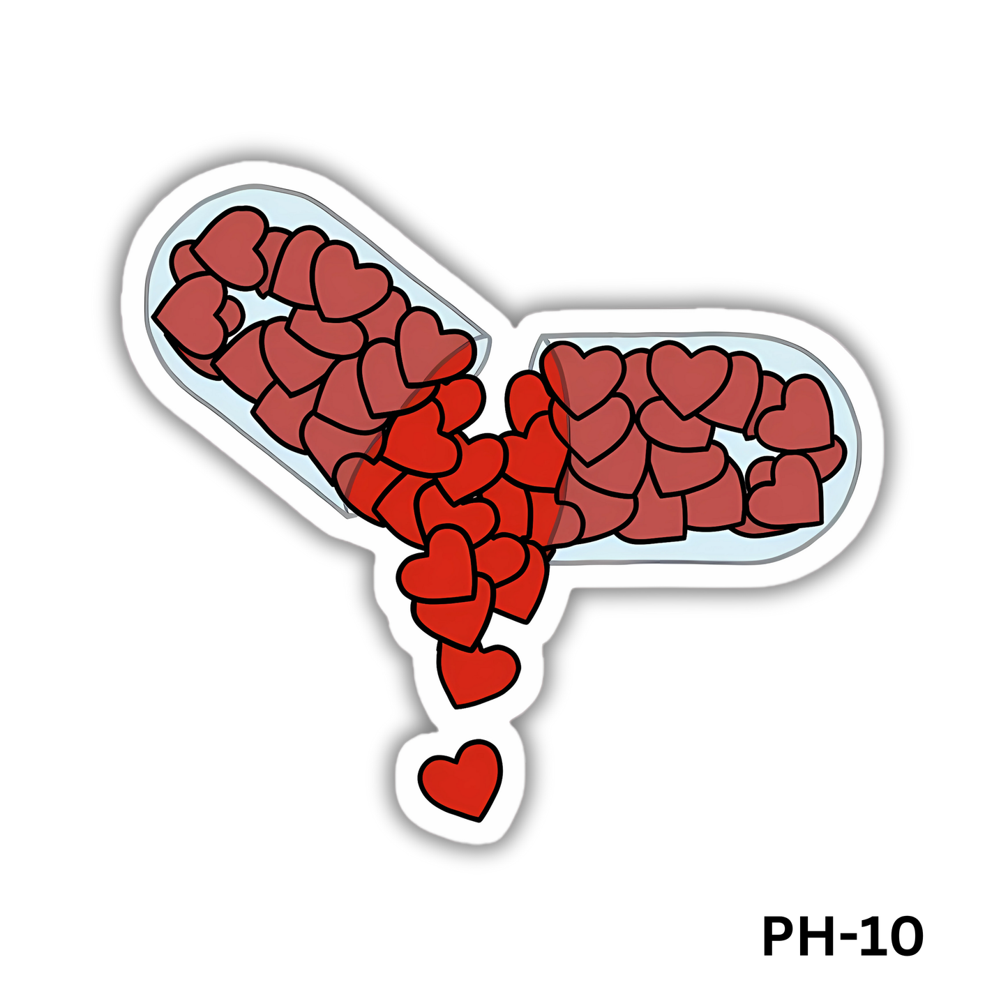 Red Heart Pill sticker(PH-10)