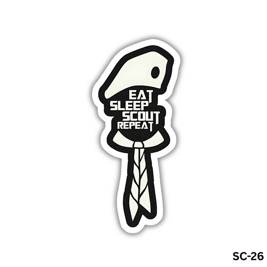 EAT SLEEP SCOUT REPEAT sticker(SC-26)