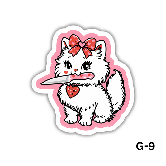 Sassy Kitty I Cut U Magnet (G-9)